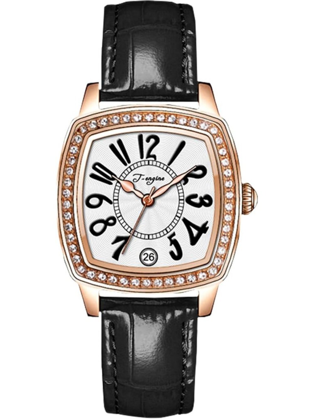 Elegant Women's Luxury Watch | Genuine Leather Strap & Diamond Inlay | Vintage